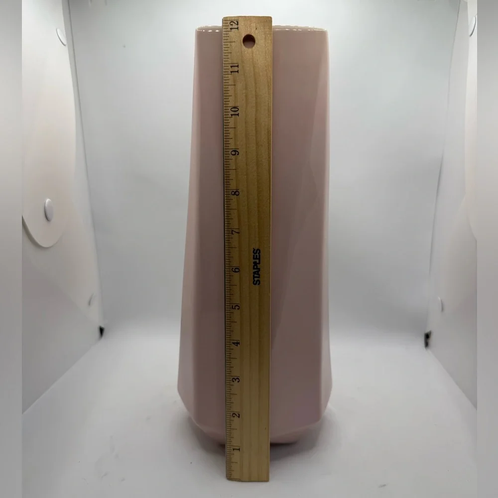 mauve pink art deco style ceramic West Elm vase